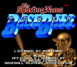 The Sporting News Power Baseball Title Screen